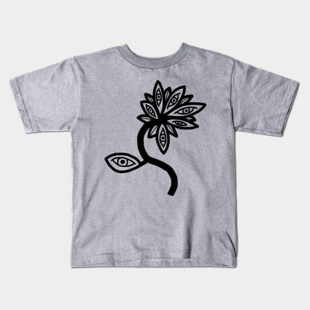 All-Seeing Flower Kids T-Shirt by Graograman